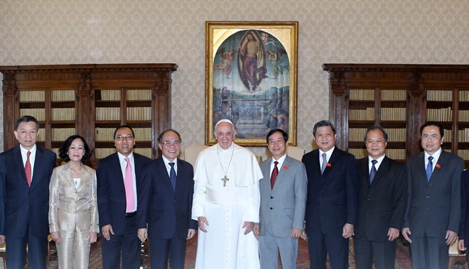 Vietnam National Assembly Chairman meets Pope Francis I